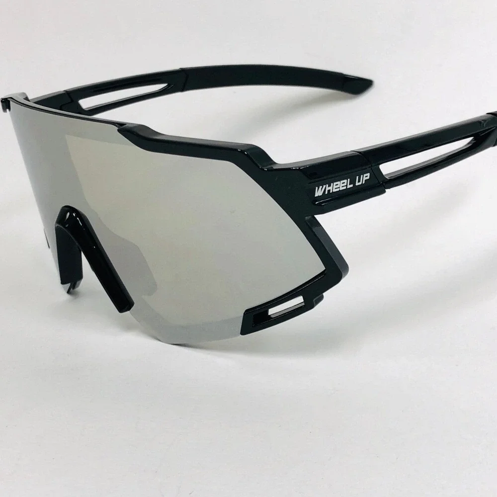 Cycling Sunglasses Polarized Silver Mirror Lens Fishing Running Shield Lentes‎